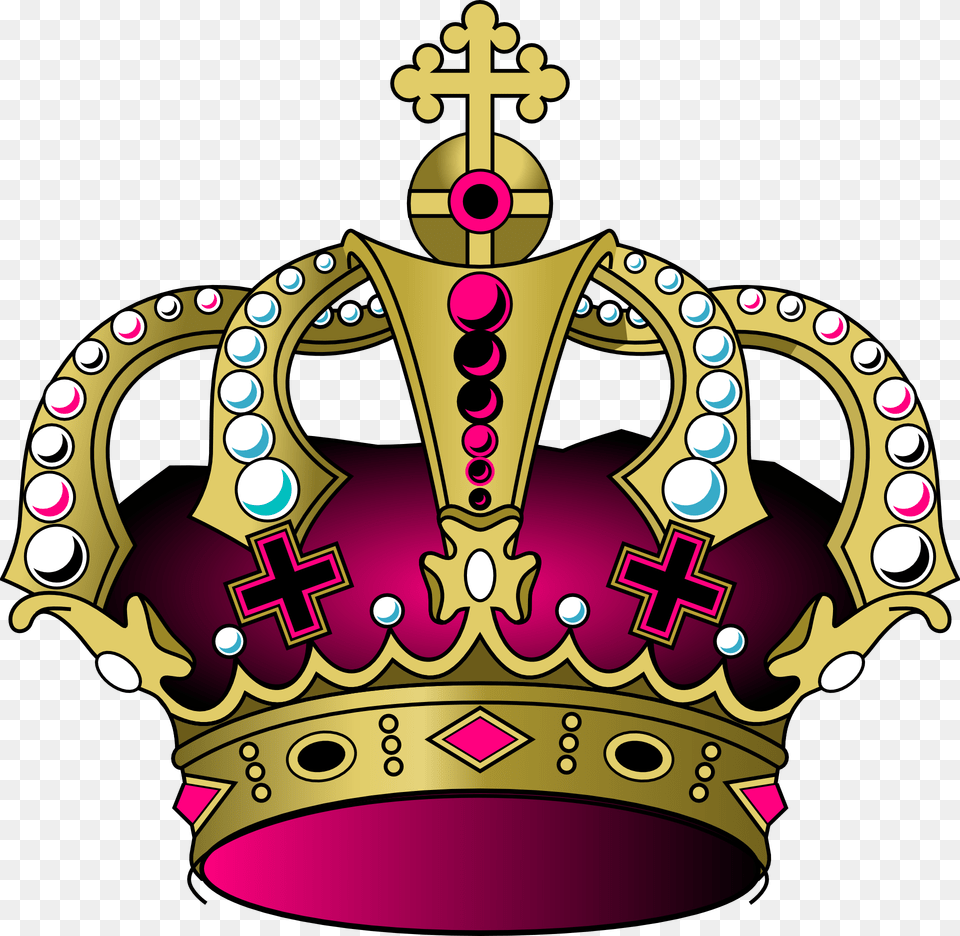 Royal Kings Golden And Purple Crown Image, Accessories, Jewelry, Bulldozer, Machine Free Transparent Png