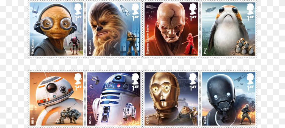 Royal Mail Star Wars Stamps, Helmet, Collage, Art, Bird Free Png Download