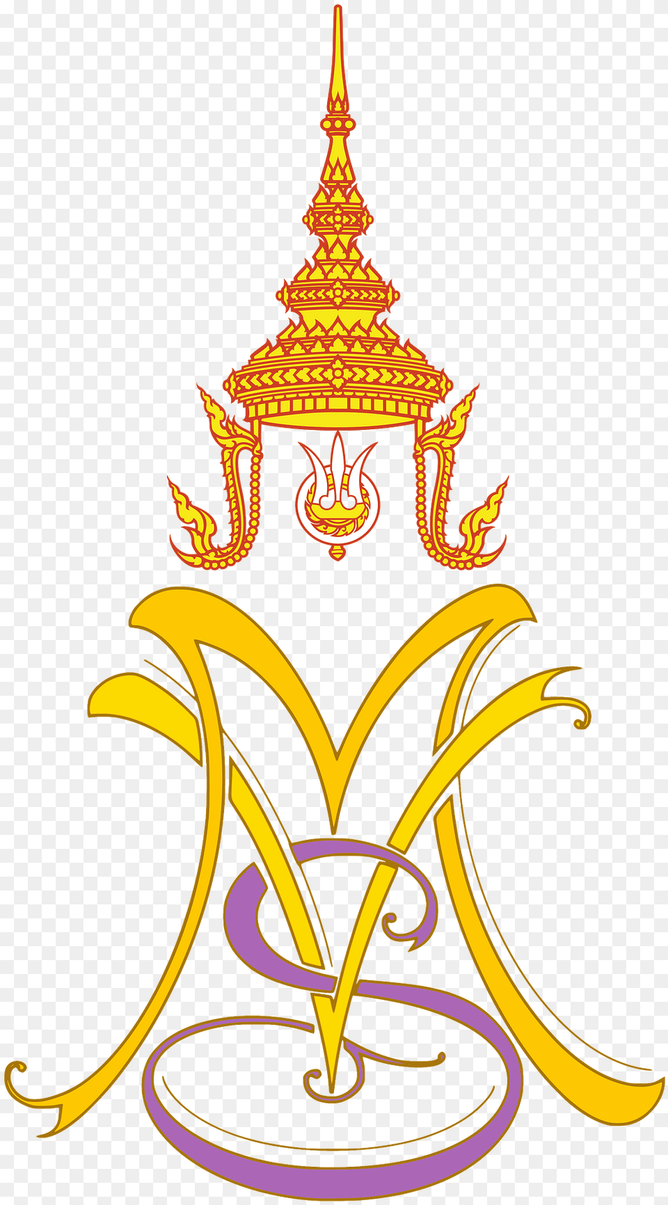 Royal Monogram Of Crown Prince Maha Vajiralongkorn And Suthida Clipart, Emblem, Symbol, Logo Free Png Download