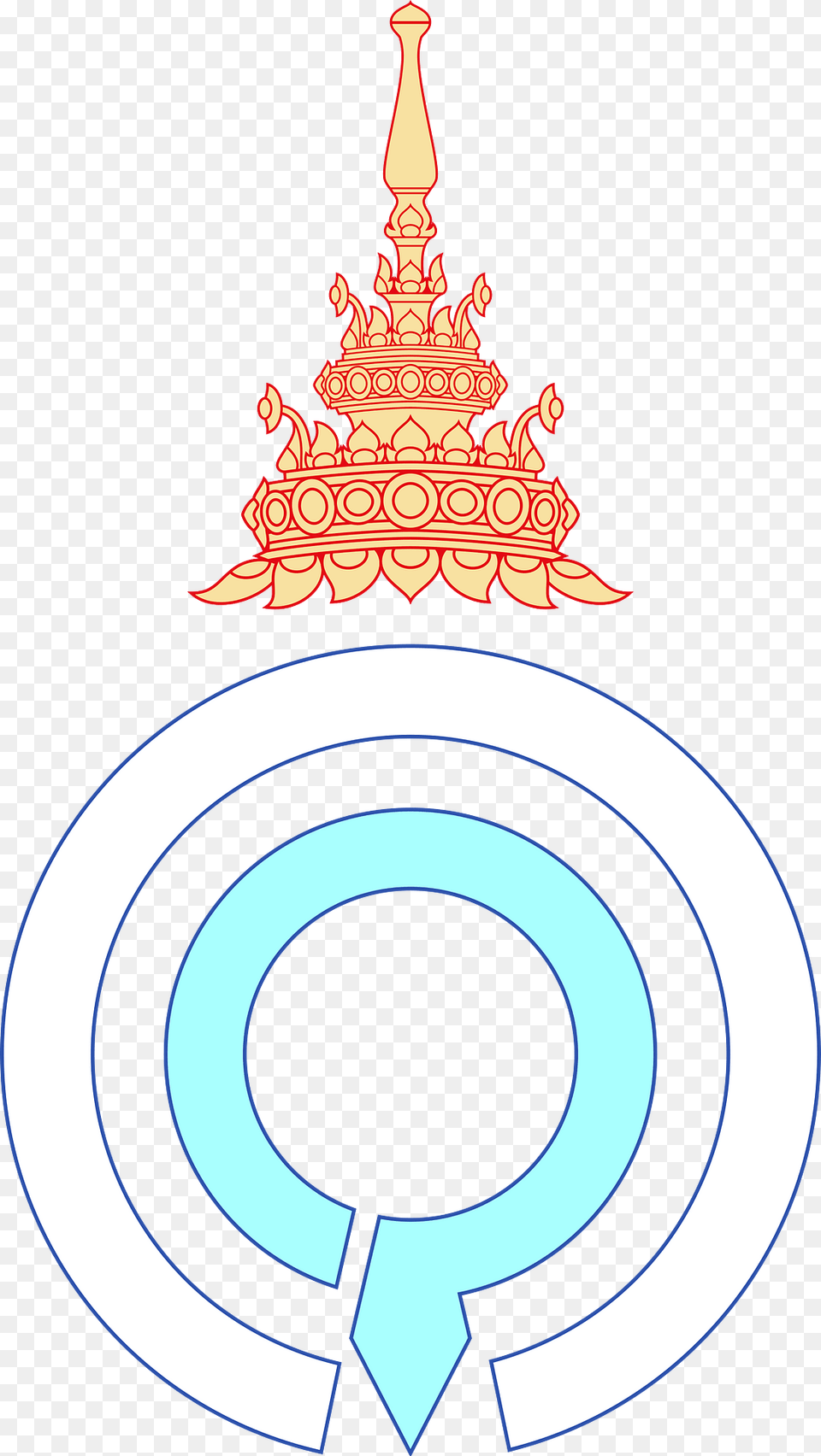 Royal Monogram Of Princess Galyani Vadhana Clipart, Logo, Emblem, Symbol Png Image
