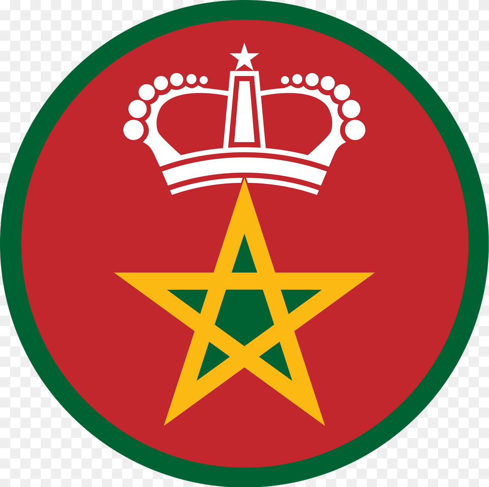 Royal Moroccan Air Force Roundel Ii Clipart, Symbol, Logo, Emblem, Badge Free Png Download