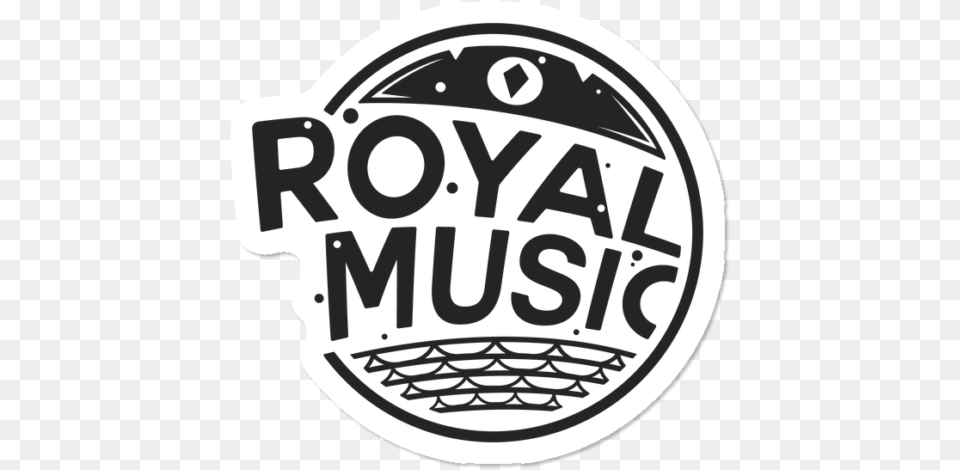 Royal Music Logo Sticker By Royalmusic Design Humans Royal Music Logo, Badge, Symbol Free Png Download