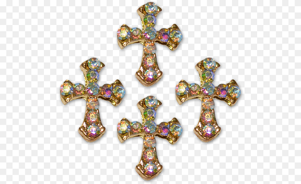 Royal Nails Rhinestones Cross, Accessories, Jewelry, Symbol, Diamond Free Png Download