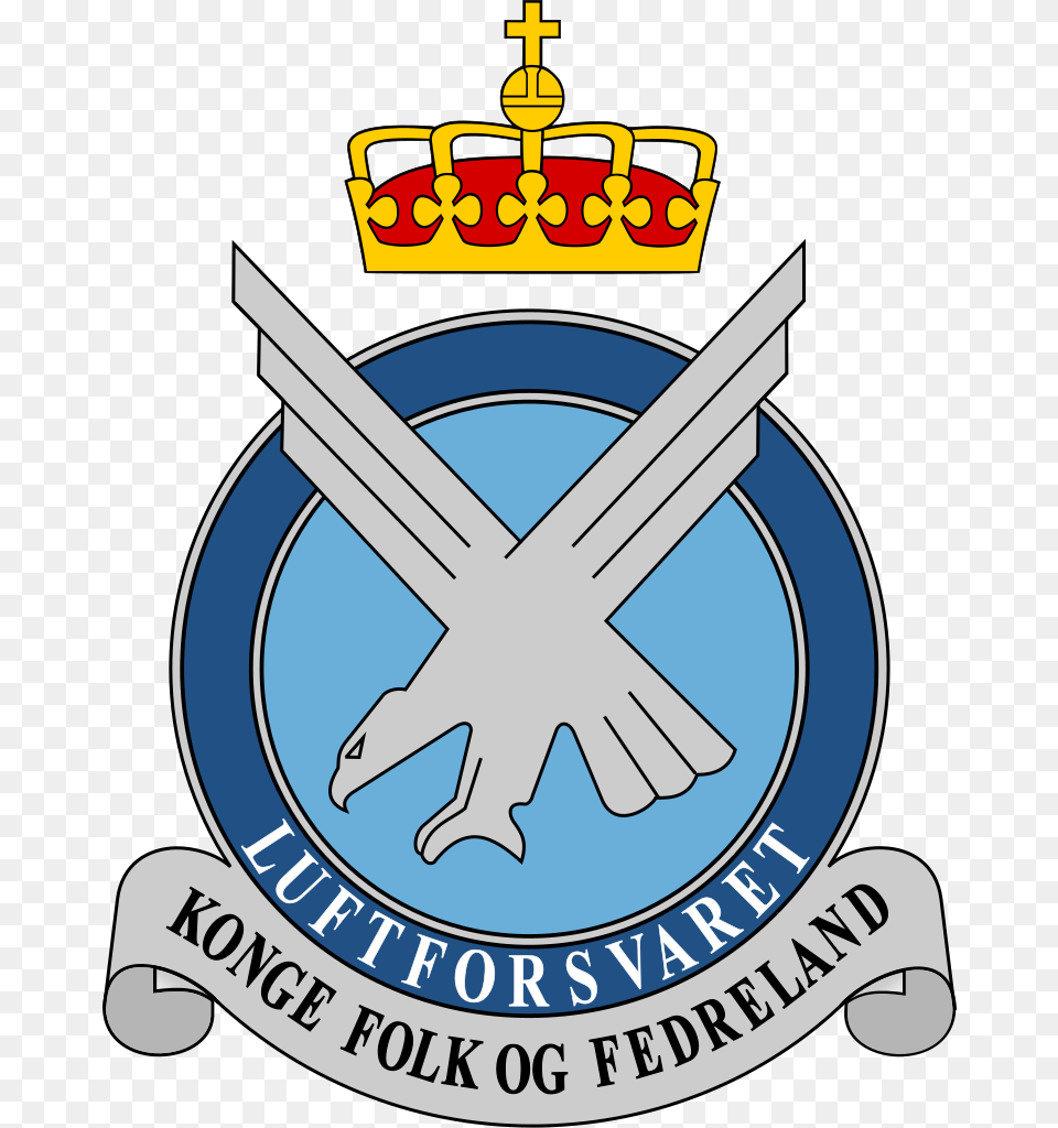 Royal Norwegian Air Force Logo, Emblem, Symbol, Badge Free Png Download