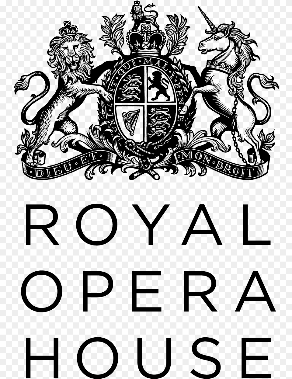 Royal Opera House Logo, Gray Png