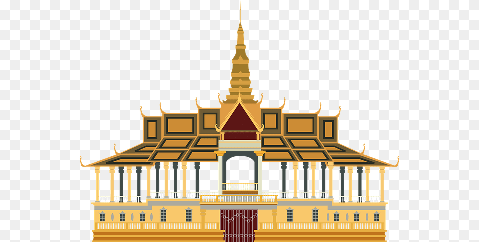 Royal Palace Cambodia, Architecture, Building, Spire, Tower Png