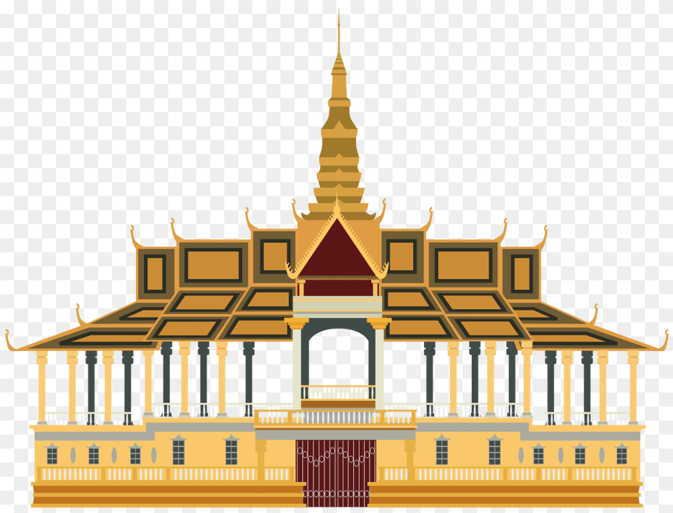 Royal Palace Phnom Penh, Architecture, Building, Temple, Prayer Free Png Download