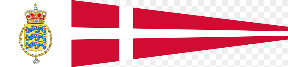 Royal Pennant Of Denmark Clipart, Logo, Flag Free Transparent Png