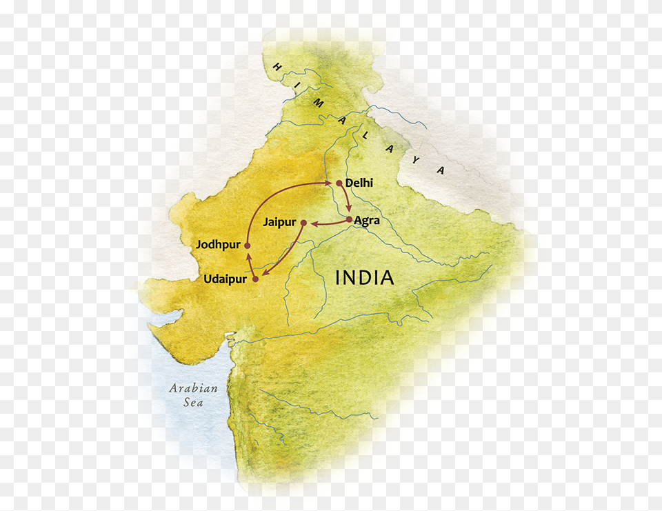 Royal Places Of India Map, Chart, Plot, Atlas, Diagram Free Transparent Png