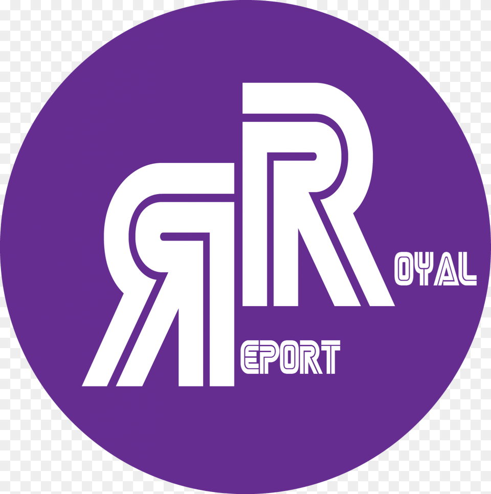 Royal Report Logo, Sticker, Disk, Purple Png Image
