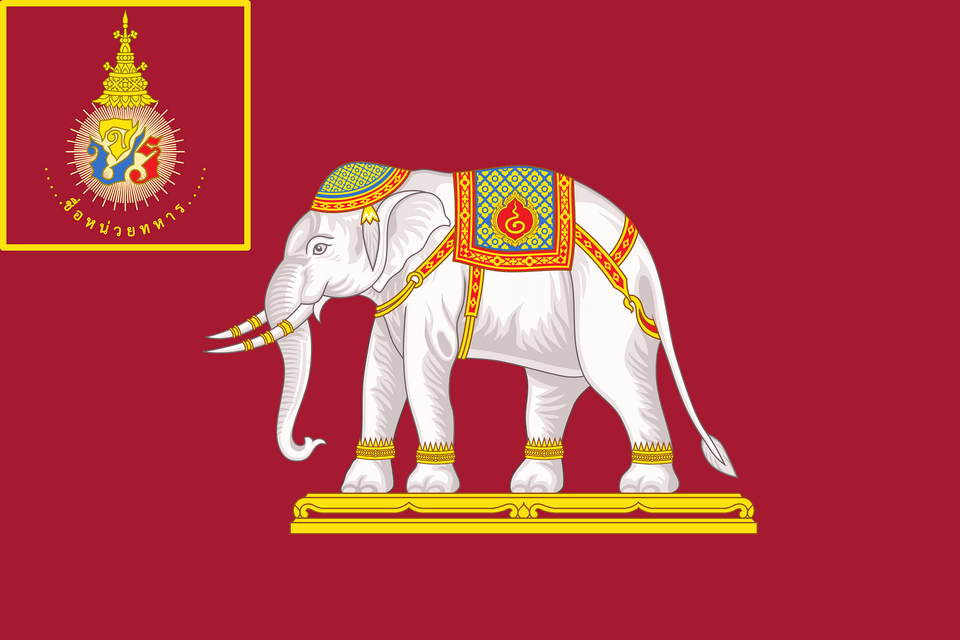 Royal Siamese Army Unit Colours King Rama V Clipart, Animal, Elephant, Mammal, Wildlife Png Image