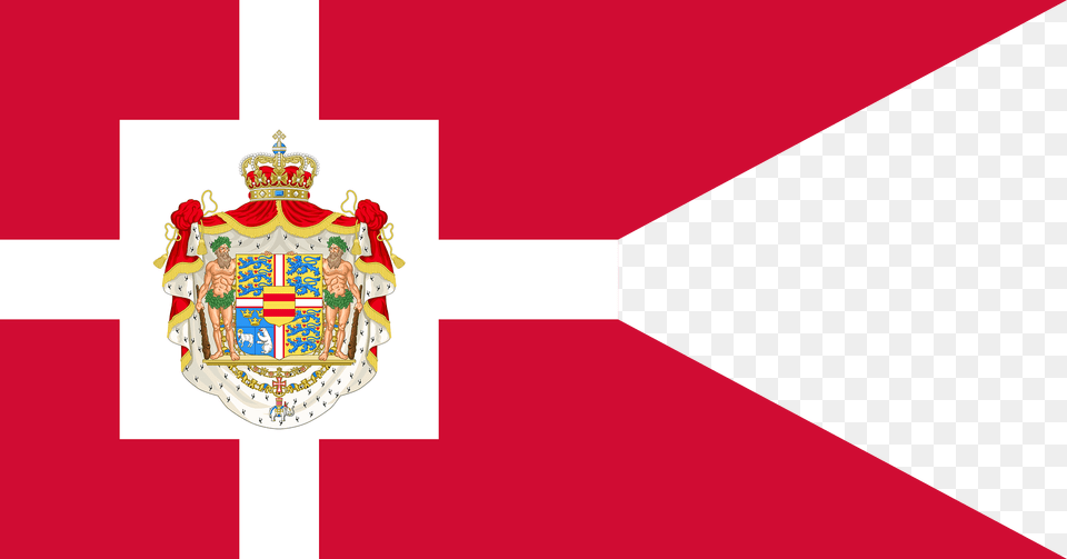 Royal Standard Of Denmark Clipart, Logo, Badge, Person, Symbol Free Png