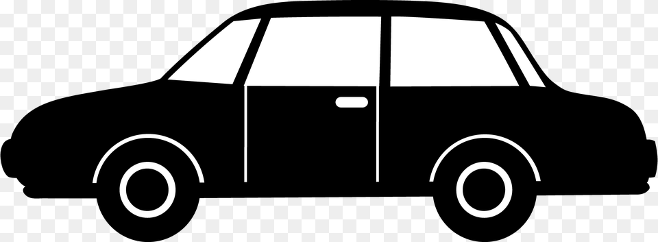 Royalty Car Clip Art Transparent Black Car Clipart Transparent Background, Stencil, Transportation, Vehicle, Sedan Png