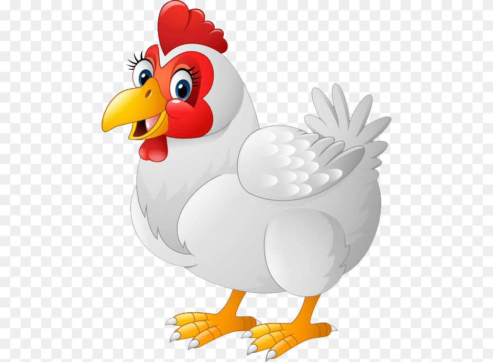 Royalty Cartoon Chicken, Animal, Beak, Bird, Fowl Free Png Download