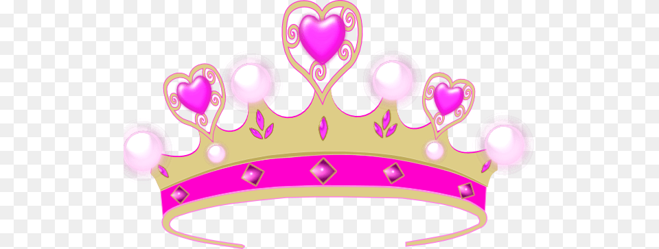 Royalty Clipart Illustration Of A Princess Crown On A Pink, Accessories, Jewelry, Tiara, Chandelier Free Transparent Png