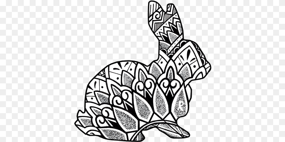 Royalty Achilles Drawing Black Grey Tattoo Rabbit Line Tattoo, Art, Doodle Free Png Download