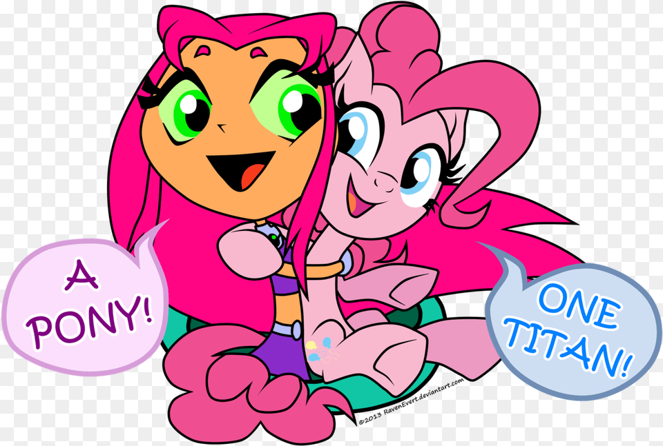 Royalty Artist Ravenevert Clothes Starfire And Pinkie Pie, Art, Book, Comics, Graphics Free Png Download