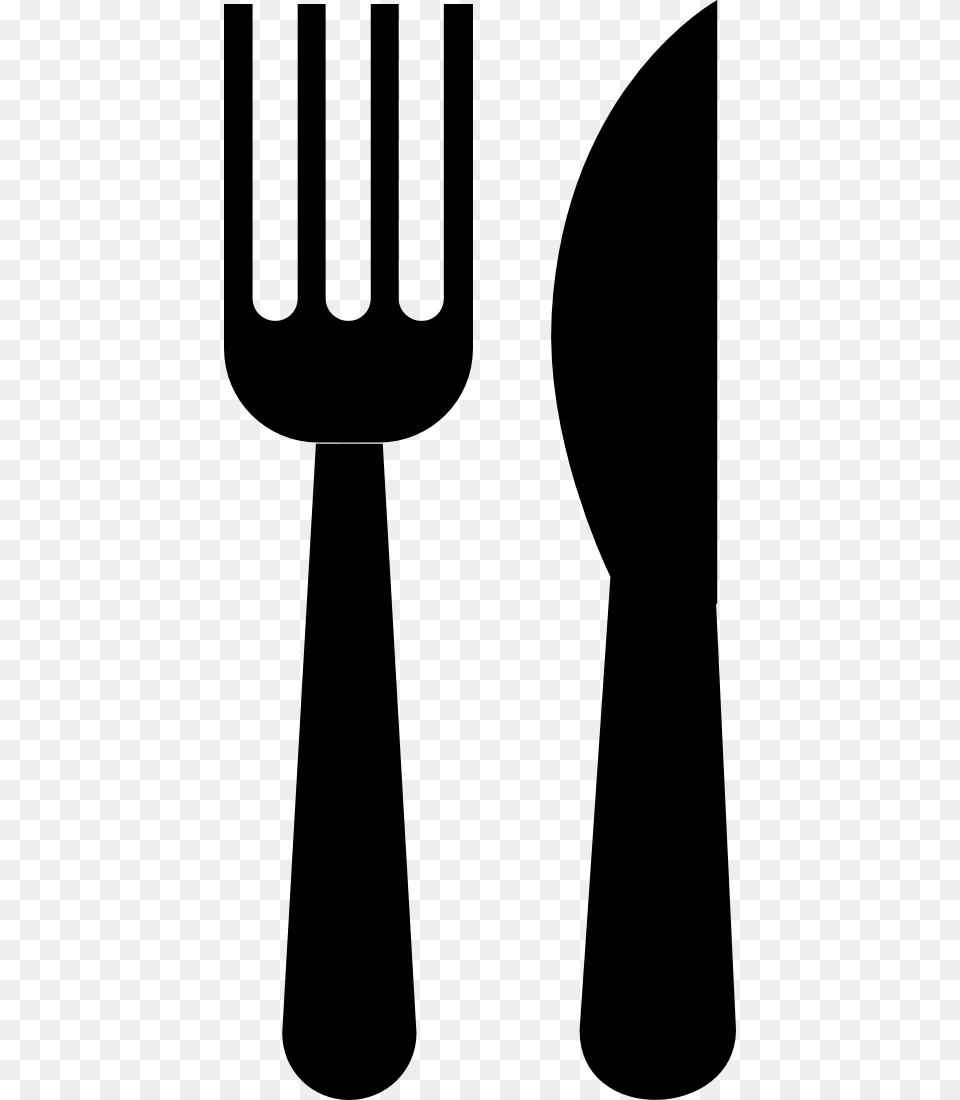 Royalty Free Clip Art Vector Black And White Dining Fork And Spoon, Gray Png