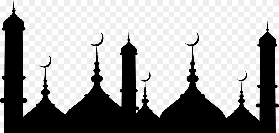 Royalty Download Masjid Silhouette At Getdrawings Ramadan Kareem 2017 Black And White, Gray Free Png