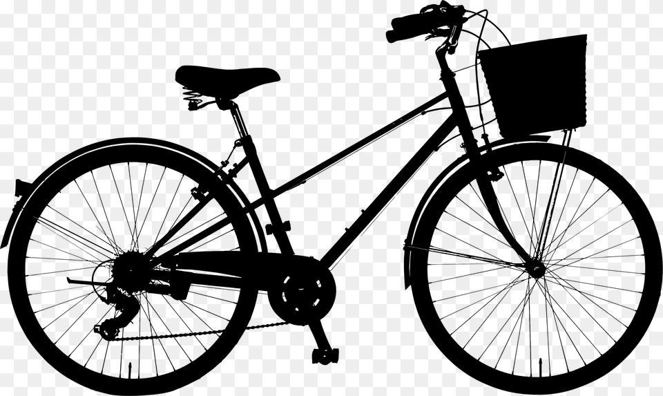 Royalty Free Download Silhouette Bike At Getdrawings Bicycle Silhouette, Gray Png Image