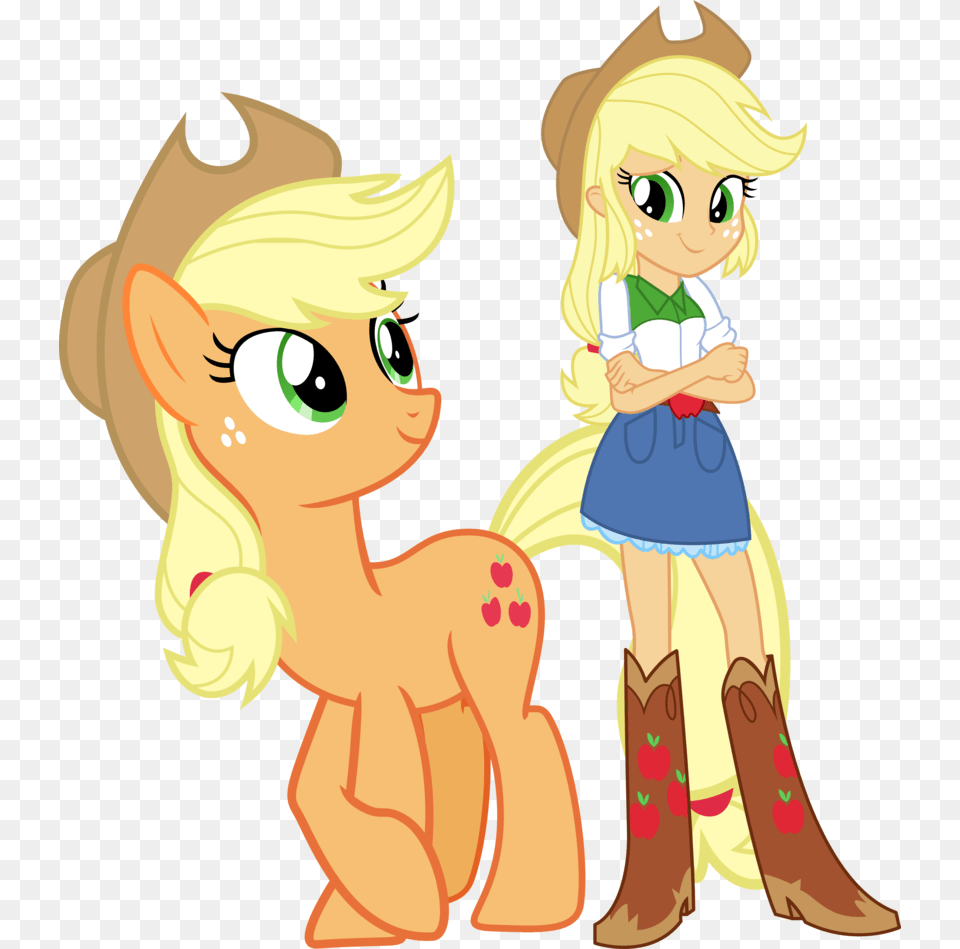 Royalty Free Library Applejack And By Brony On Applejack A Boy Or Girl, Book, Comics, Publication, Baby Png