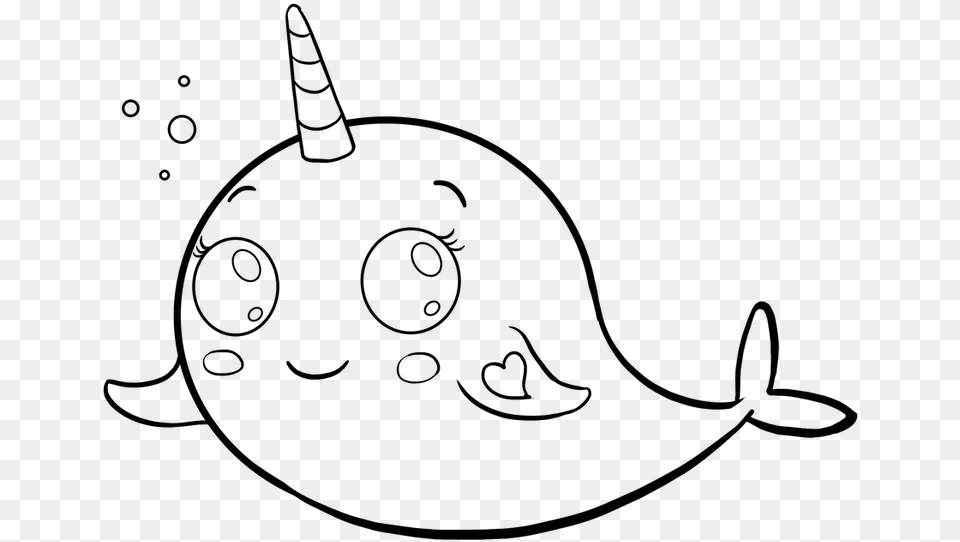 Royalty Free Library Easy Drawing Guides On Twitter Easy Drawing Of A Narwhal, Gray Png Image