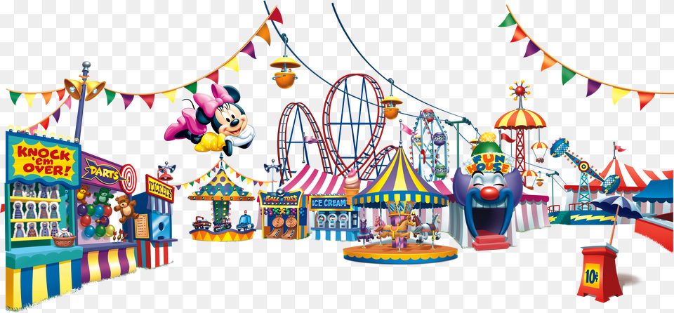 Royalty Stock Amusement Clipart Recreational Park Fun Fair Cartoon, Circus, Leisure Activities, Cream, Dessert Free Transparent Png