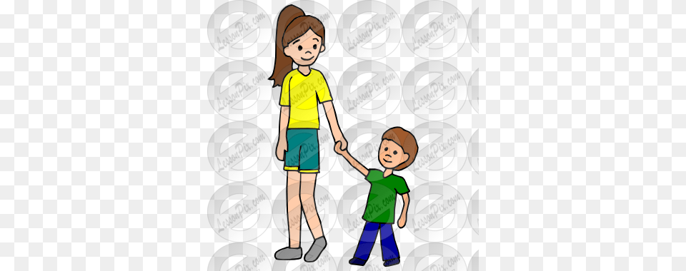 Royalty Stock Babysitting Clipart Baby Brother Cartoon, Walking, Photography, Person, Book Free Transparent Png