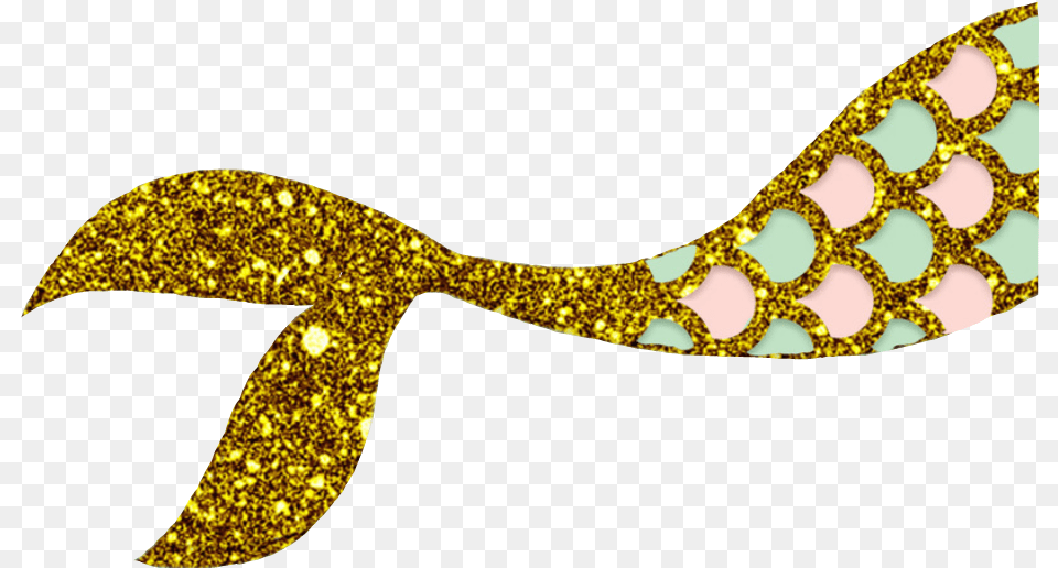 Royalty Stock Mermaid Gold Glitter Cartoon Mermaid Tail, Accessories, Formal Wear, Tie, Jewelry Free Png
