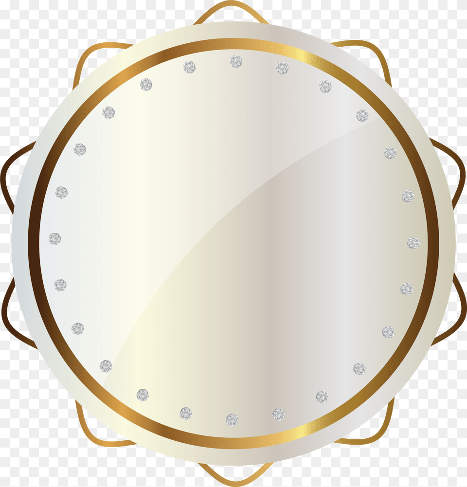Royalty Free Stock White And Gold Seal Tambourine Gold Logo, Oval, Drum, Musical Instrument, Percussion Png Image