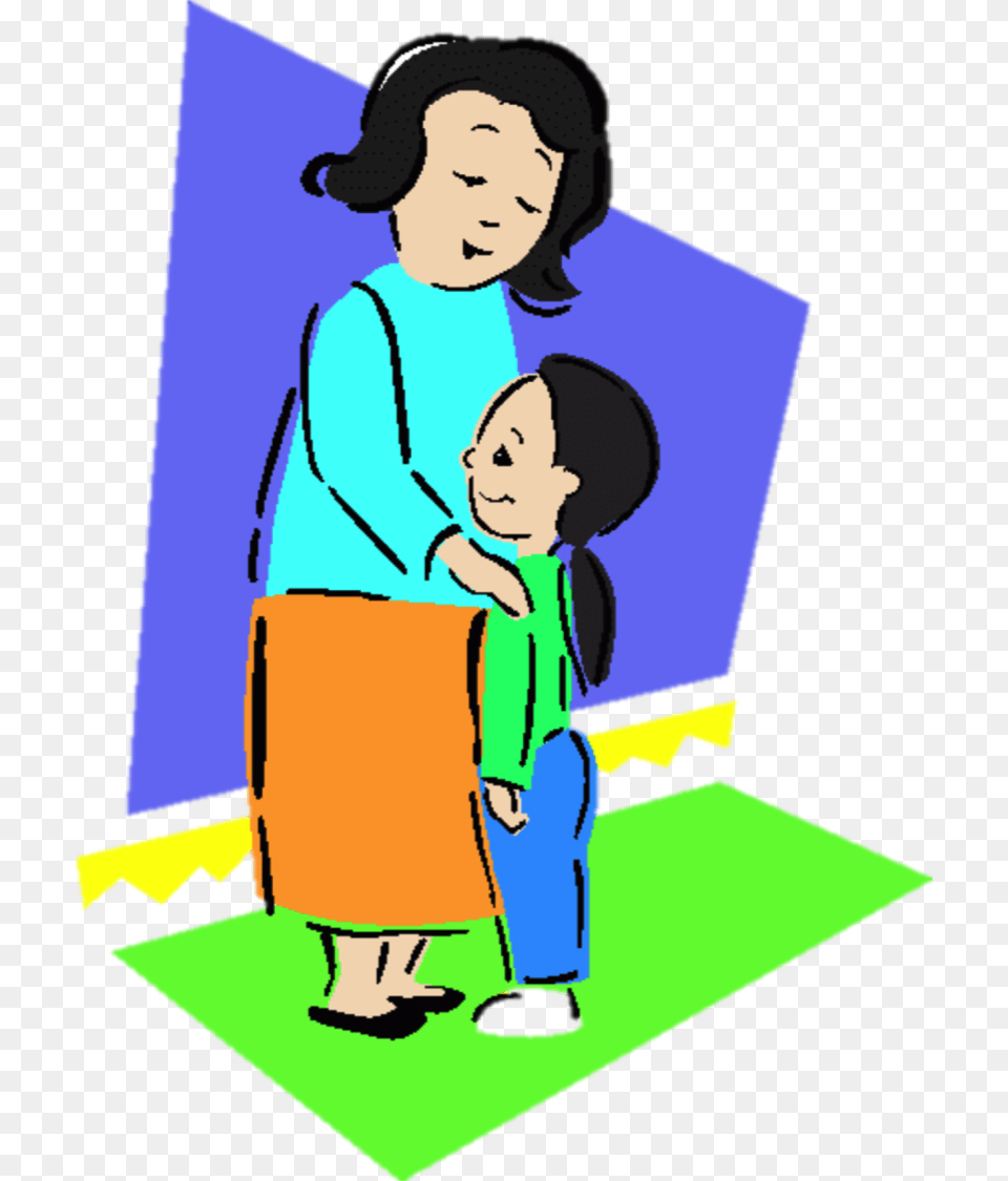 Royalty Library Rainbow Bubbles By Aisha Hassan Mom And Daughter Cartoon Gif, People, Person, Boy, Child Free Png