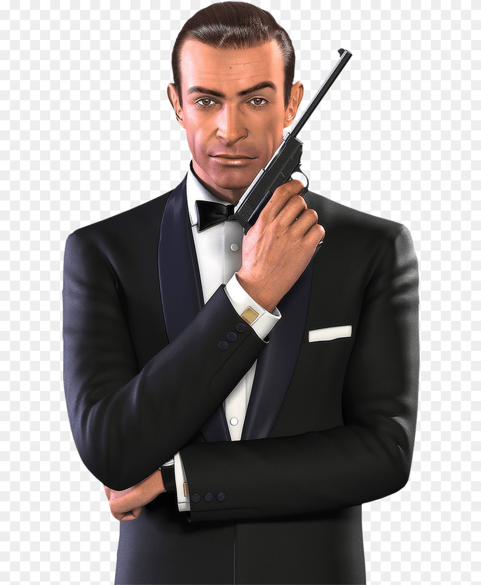 Royalty Library Sean Connery Sean Connery In From Russia With Love, Weapon, Tuxedo, Clothing, Suit Png Image