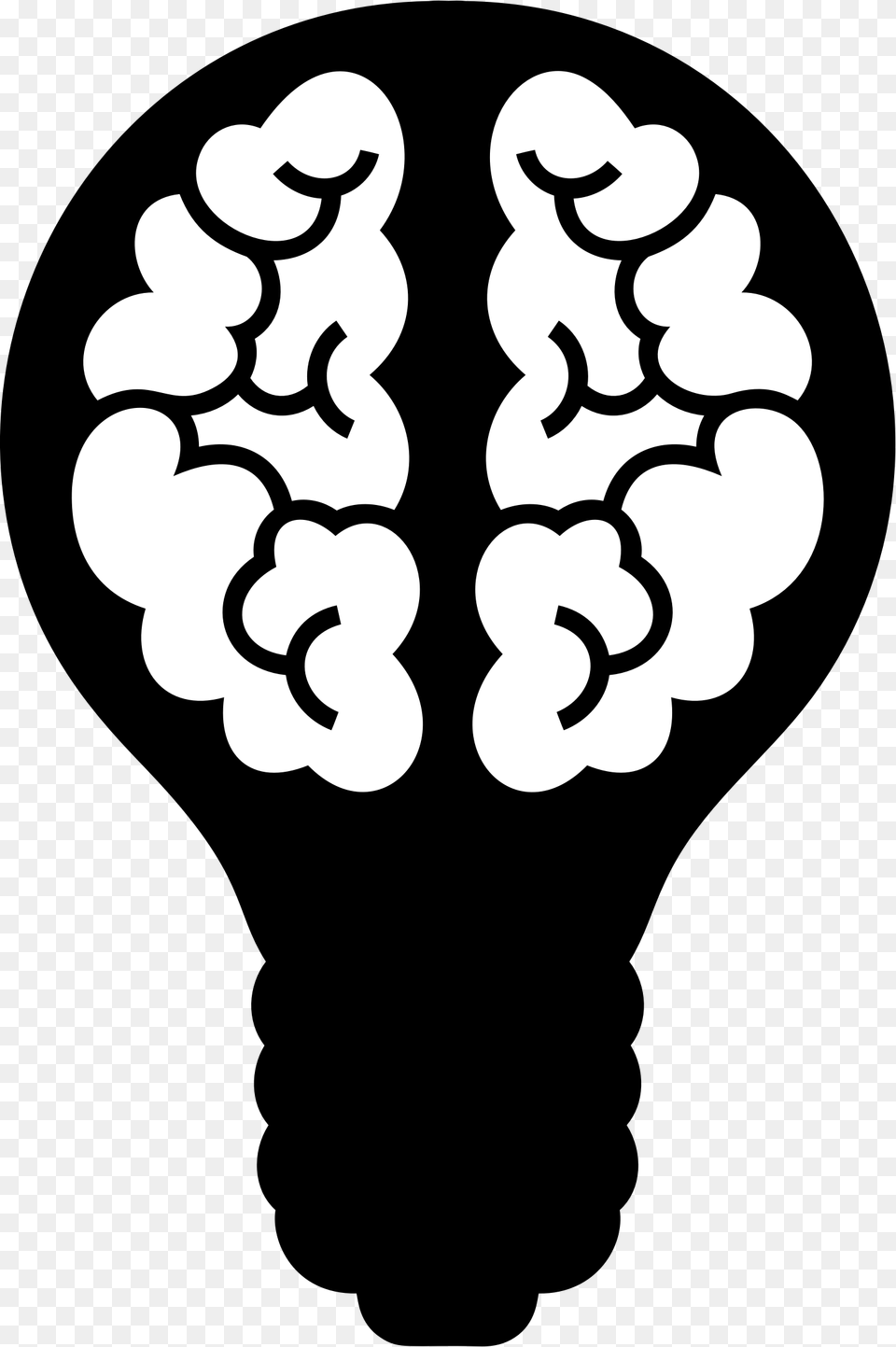 Royalty Light Bulb Big Brain Light Bulb Icon, Stencil Png Image