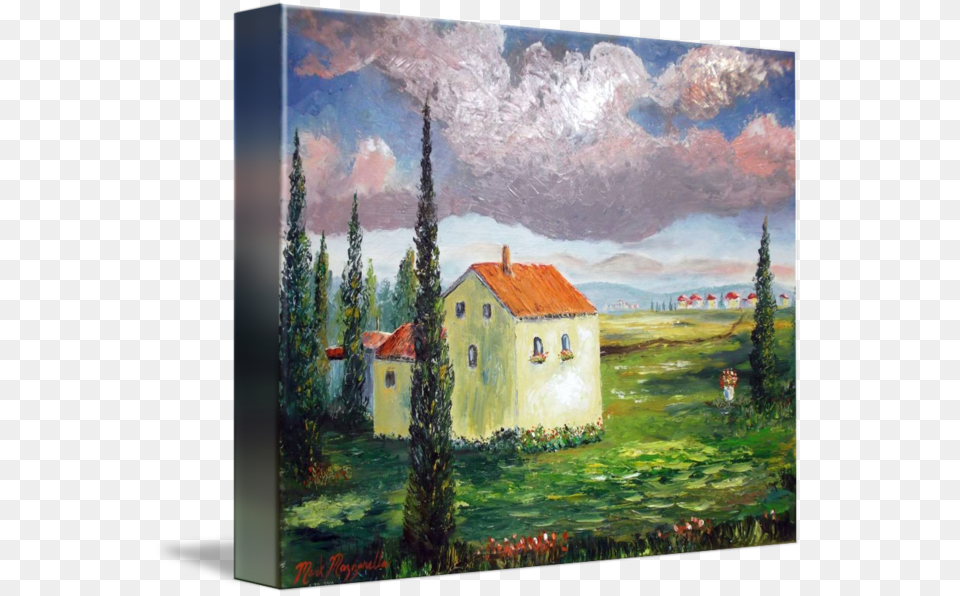 Royalty Old Tuscany By Mazz Original Paintings Tuscany, Architecture, Shelter, Rural, Painting Free Png Download