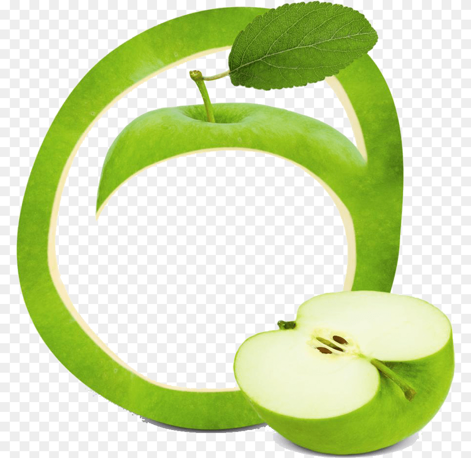 Royalty Stock Apple Clip Frame Green Apple Frame, Food, Fruit, Plant, Produce Free Transparent Png