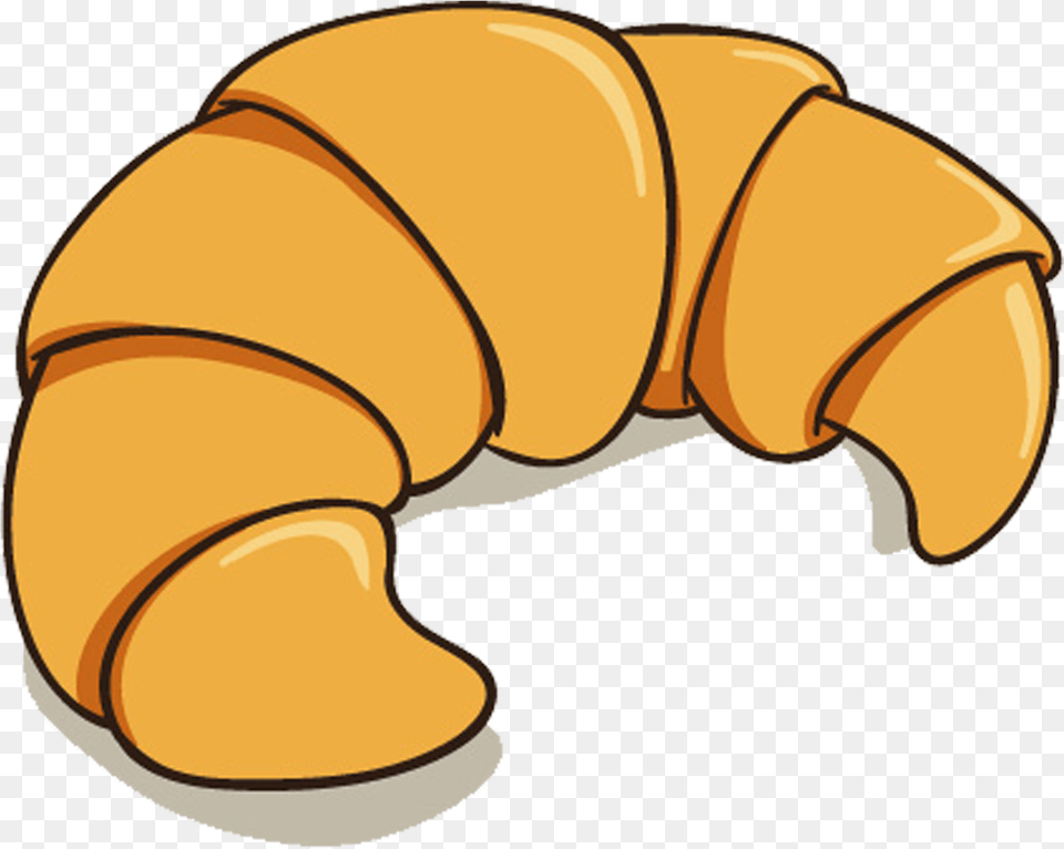 Royalty Stock Croissant Breakfast Hand Painted Cartoon Croissant, Food Free Transparent Png