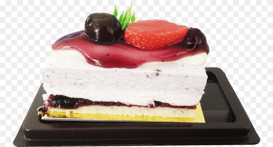 Royo Blueberry Slice Cake Fresh, Food Presentation, Food, Birthday Cake, Cream Free Png
