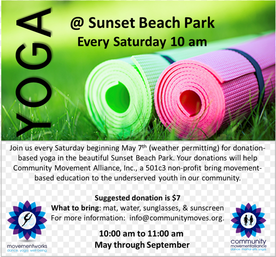 Rp Yoga In The Park Media Advertisement, Grass, Plant, Poster Png