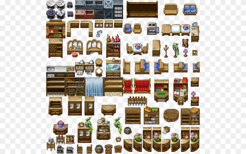 Rpg Maker Mv Market Tileset, Architecture, Building, Treasure Free Png Download