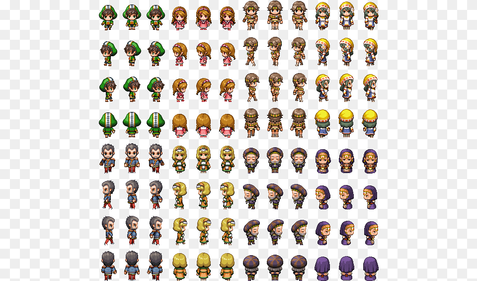 Rpg Maker Mv People Sprites, Person, Accessories, Art, Collage Png Image