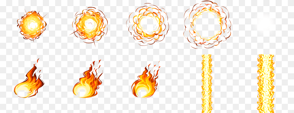 Rpg Maker Skill Animations, Light, Fire, Flame Free Transparent Png