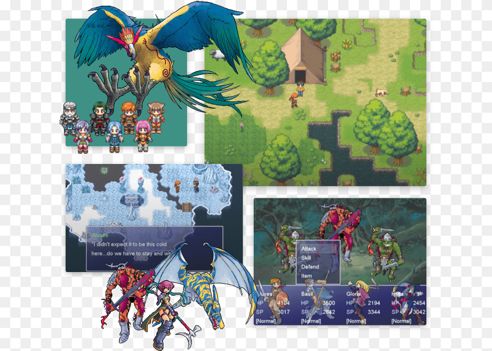Rpg Maker Xp Make Your Own Game Rpg Maker Xp Games, Animal, Bird, Person, Baby Free Png