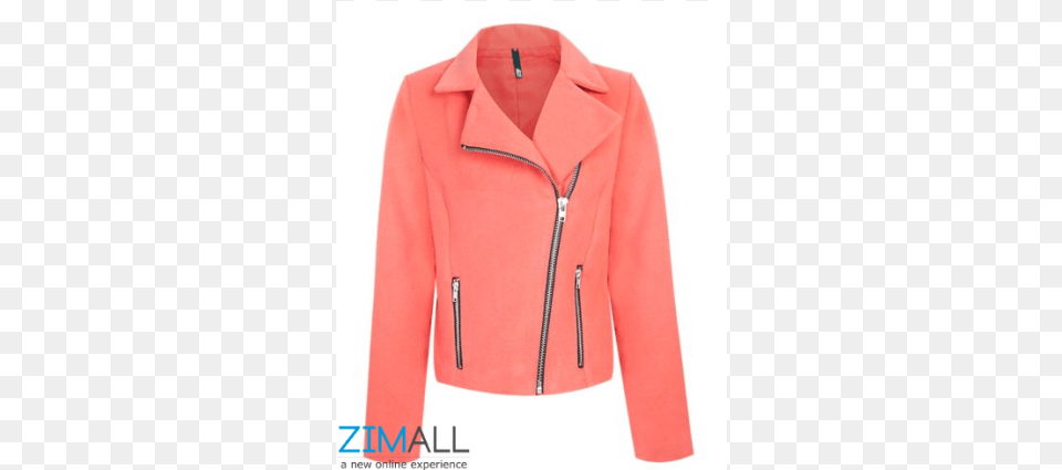 Rt Pink Biker Jacket Zipper, Blazer, Clothing, Coat, Fleece Free Transparent Png