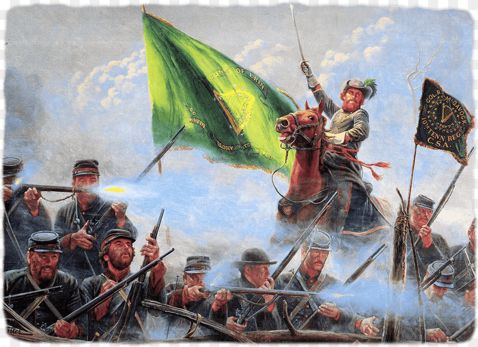 Ru Flag Sons Of Erin Csa Irish Flag Irish Confederate Sons Of Erin, Adult, Male, Man, Person Png Image