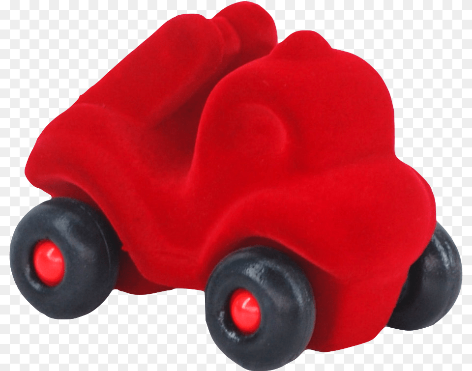 Rubbabu Red Fire Truck Organic Start Synthetic Rubber, Machine, Wheel, Toy Png Image
