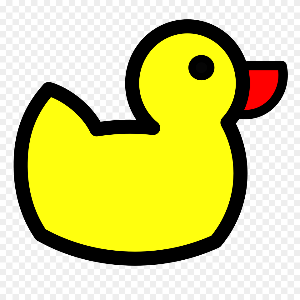 Rubber Duck Clipart Black And White, Animal, Bird Free Png Download