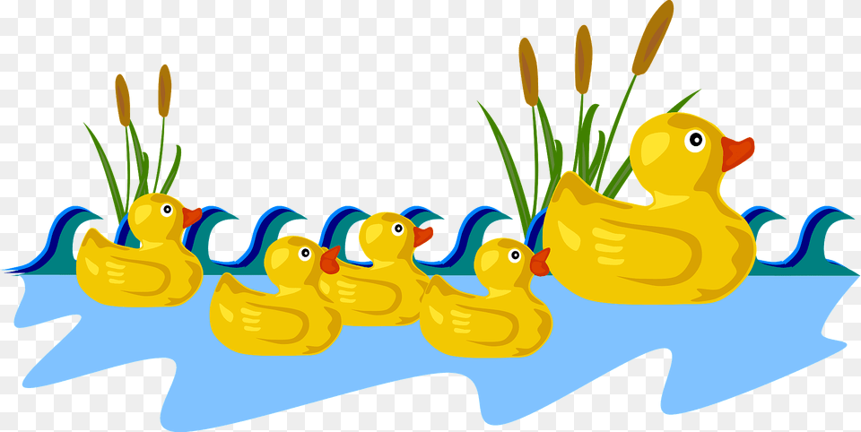 Rubber Duck Family Clipart, Animal, Bird Free Png Download