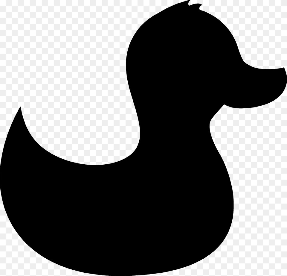Rubber Duck Silhouette, Animal, Bird Png