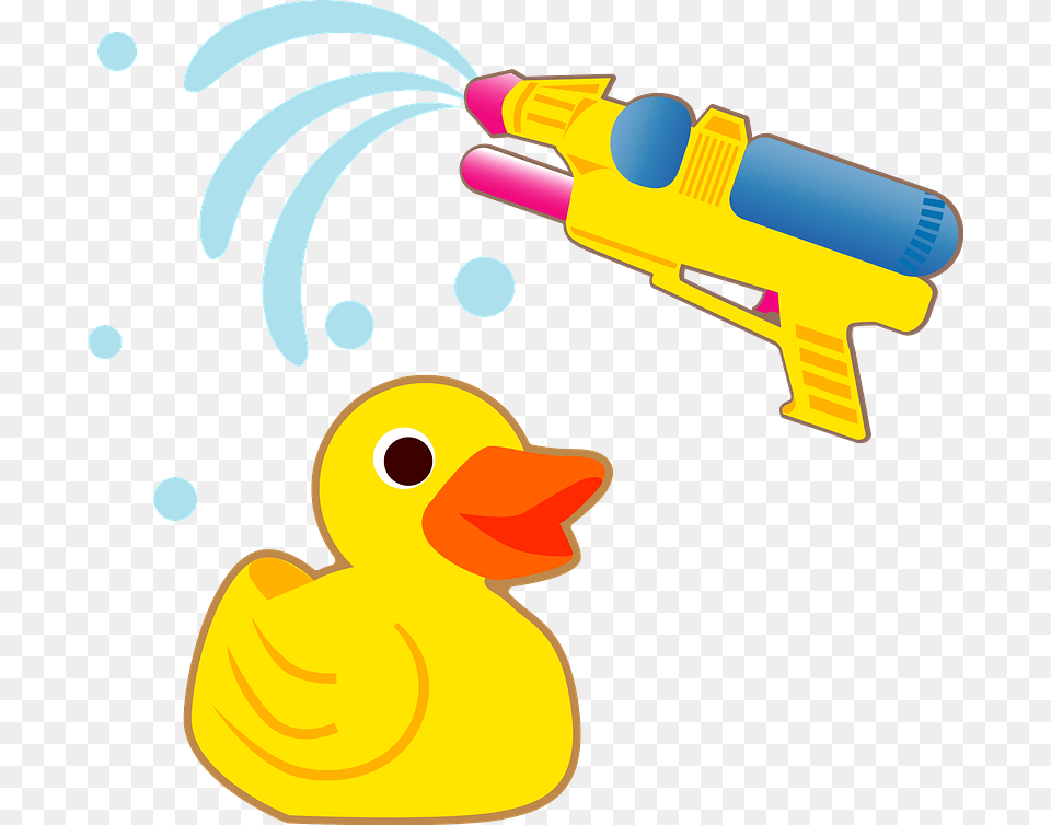 Rubber Duck Water Gun Clipart, Toy, Water Gun, Dynamite, Weapon Free Png