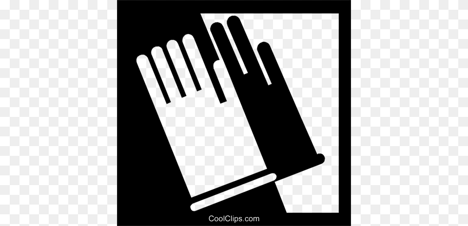 Rubber Gloves Royalty Vector Clip Art Illustration, Clothing, Cutlery, Fork, Glove Png
